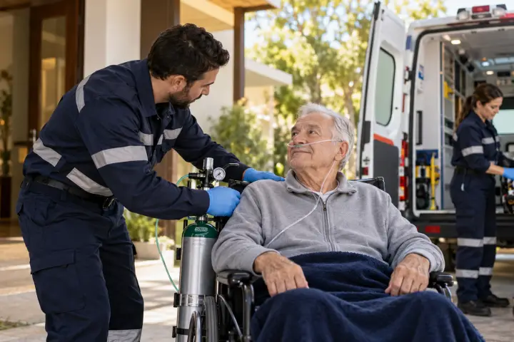 Transporte de Paciente com Oxigênio Domiciliar: Quando é Necessária uma Ambulância?